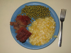 Plantation Buffet, Meatloaf, Creamed Corn, Peas